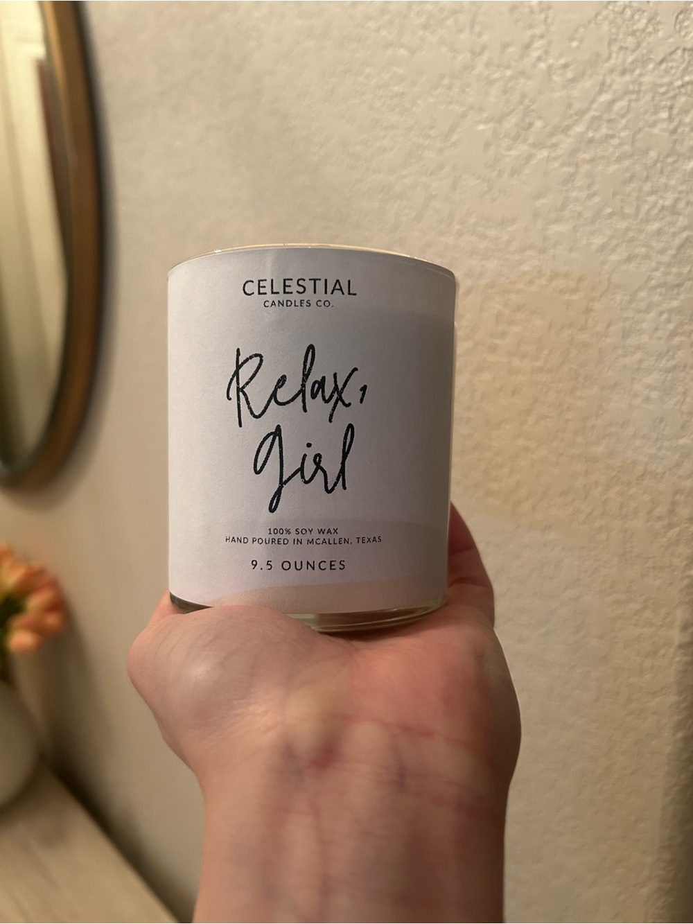 Celestial Candles Co. 'Relax, Girl' Scented Candle - White